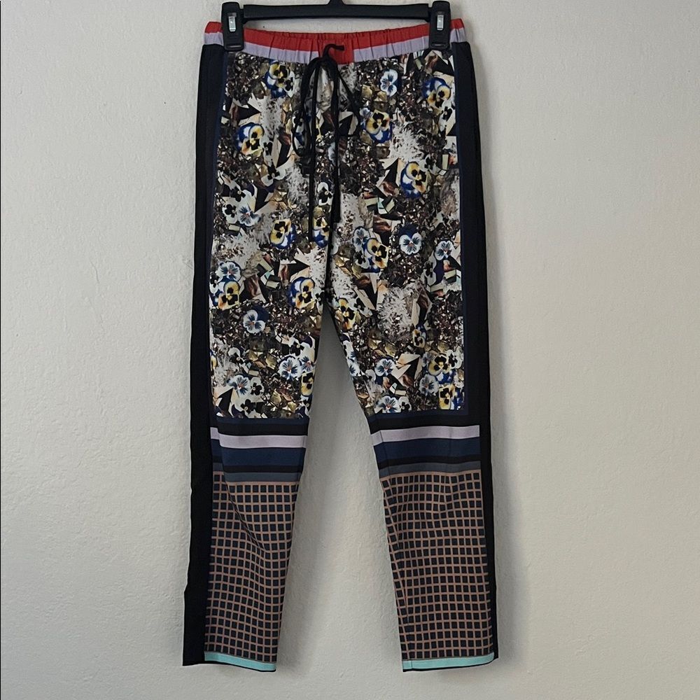 Clover Canyon Mixed Print Drawstring Ankle Length Pants in Size XS